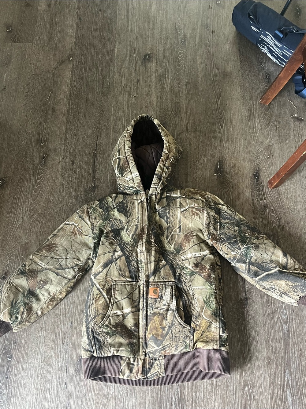 Carhartt Realtree Camo Hooded Puffer Jacket - Brown/Green
